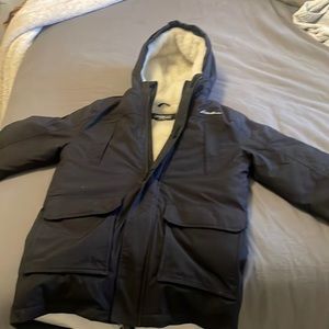 Eddie Baure winter jacked with a removable fur lining on the hood